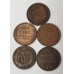 UNITED STATES OF AMERICA . UNDATED . ONE 1 CENT COINS . EARLY DATES